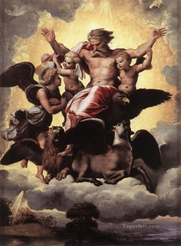 La visión de Ezequiel, el maestro renacentista Rafael Pinturas al óleo